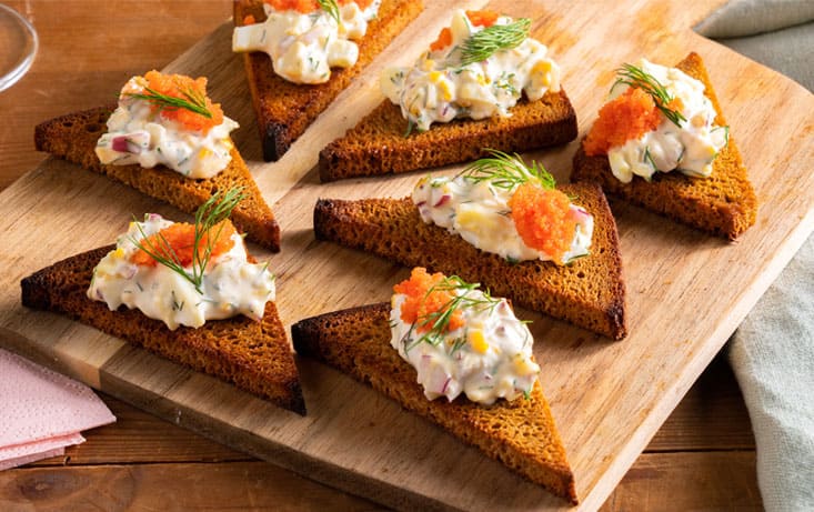 Kavring-chips med gubbröra - Recept | Pågen